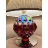 Image 1 : Carnival Glass Table lamp In Marigold Iridescent Glass 3 Way
Set of two