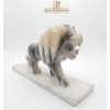 Image 4 : Hand-Carved Lion Sculpture Crafted From Natural Onyx And Marble Stone 12.5''INCHES WIDTH 