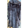 Image 5 : Full Length Dark Brown Fur Coat w/ Scarf & Gloves Size M-L