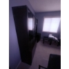 Image 9 : Dark Wood Storage Unit with Glass Cabinets, Open Shelving, and Lockable Filing Cabinet