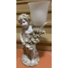 Image 1 : Cherub Resin Lamp with Glass Shade 26 T, 12 W