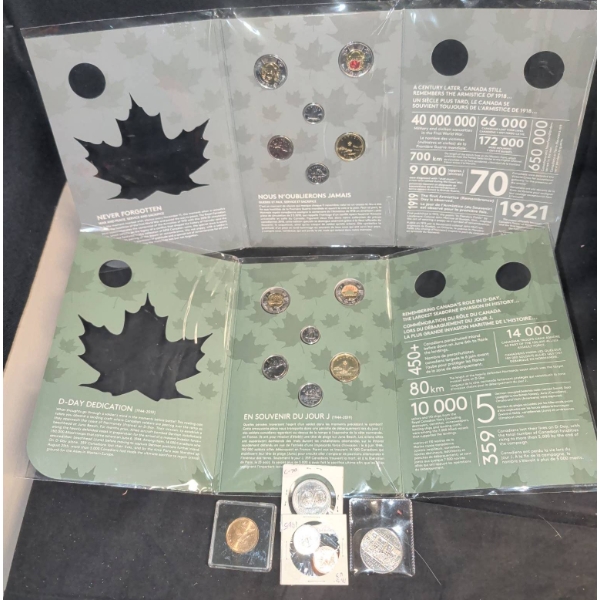 Canadian Commemorative Coin Sets and Loose Coins