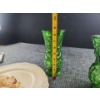 Image 8 : Emerald Green Hoosier Crinkle Glass Vases, With Assorted Home Decor and Seashells