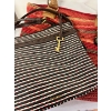 Image 2 : THE SAK Macrame Crochet Zip Top Double Handles Stripe Orange Multi Shoulder Bag plus Fossil Shoulder