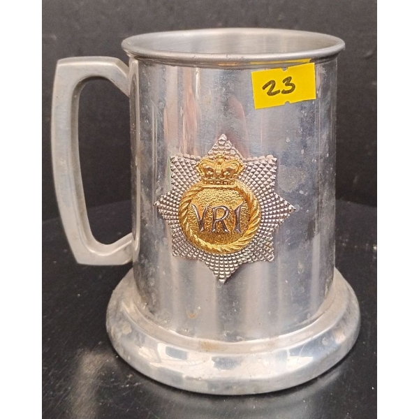 Pewter Beer Mug Canadian Officer 