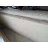 Image 3 : Ivory 3 Seater Leather Couch 88 w, 33 h, 34 d