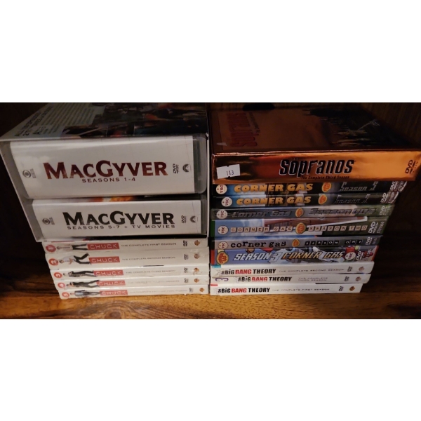 Blockbuster DVD's Including: MacGyver, Corner Gas