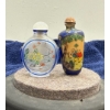 Image 2 : Hand Painted People Snuff Bottles with Spoons 2H, 2.5H