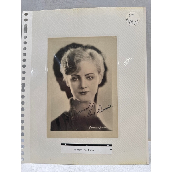 Josephine Dunn Autograph
