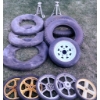 Image 1 : Vintage Tires, Tubes, Wheel Rims, and Stands