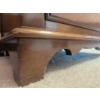 Image 6 : Oak Bed Frame and Matching Nightstand with Brass Accents