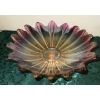 Image 2 : Rare Carnival Glass Coal Oil Lamp & Celestial Spoke Carnival Multicolored Glass Bowl