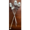 Image 3 : Albalone & Rosewood Handled Butter Knives w/ Assorted Barware Utensils 
