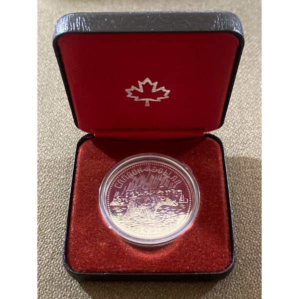 1980 Canadian Silver Dollar Commemorative Coin in Original Case