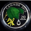 Image 1 : 2010 $20 Maple Leaf Crystal Raindrop - 99.9% Fine Silver Coin