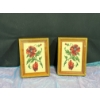 Image 1 : Pair of Poppy Needlepoints 9.5Wx12H