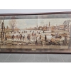 Image 3 : Woven Wall Art of 17th-Century Winter Scene in Ornate Frame