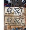 Image 1 : Alberta 1949 enamel license plates
2 in this lot 