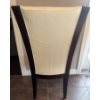 Image 8 : 5 Piece Contemporary Dining Set w/ Glass Top & Genuine Leather Upholstery