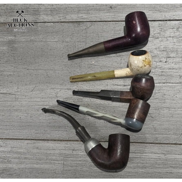 Collection Of Vintage Tobacco Smoking Pipes