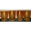 Image 3 : Grape & Cable Marigold Carnival Glass Four Tumblers & Pedestal Dish by Northwood Co
