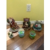 Image 1 : Disney Snow Globes (4), Santa Statues (2)