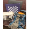 Image 1 : Camping Gear Lot With Frabill Shelter, MEC Backpack, Sleeping Pad