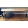 Image 2 : Modern Oval Coffee Table w/Bottom Shelf  38"w x 21"d x 27" tall