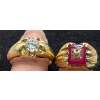 Image 1 : 10k 7g Gold Mens Rings Fake Diamond