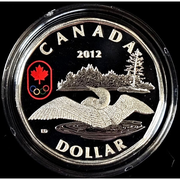 2012 $1 Lucky Loonie - 99.9% Fine Silver Dollar