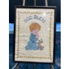 Image 1 : "God Bless" Needlepoint 10.5Wx14.5H