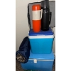Image 2 : Coleman Camping Coolers w/sleeping bag, air mattress, two thermos, & Lawn Chair