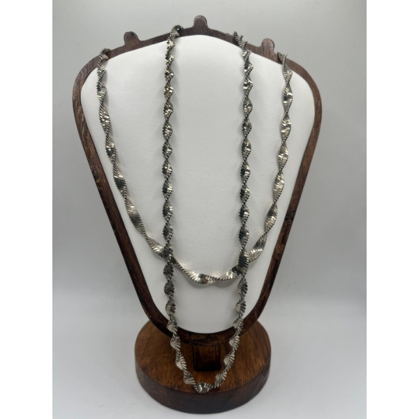 2 Sterling Silver Necklaces Tested Marked 925 Totaling 32.17 grams