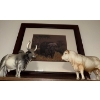 Image 1 : Vintage Breyer Molding co370 Brahma Bull Figurines & Framed Print