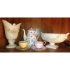 Image 1 : Two Paragon Mini Tea Cup & Saucer & Pretty Italy Made Vessels  8"tall Home Decor Galore
