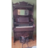 Image 1 : Antique M. Doherty & Co. Pump Organ Circa 1900s w/ Antique Stool -- 48W, 24D, 81T
