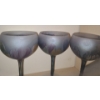 Image 3 : Blown Glass Plate 12 Diameter and 3 Matching Wine Glasses, Tiger Plate and Barbados Mini Plate 