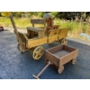 Image 1 : Hand built, mini horse drawn, carriages/wagons with handmade wooden rocking horse horse.