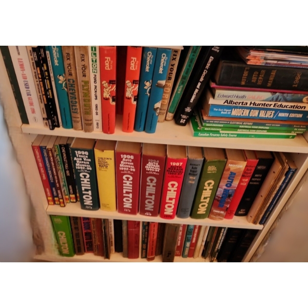 Vintage Car Repair Manuals and Other Assorted Garage Books