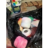Image 7 : bags, full of thread, yarn, vintage old spindles, tons of them, small radio parts, VHS cassettes and
