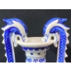 Image 2 : Yongzen Blue and White Dragon Handle Porcelain Vase