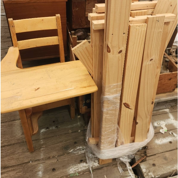 NOMA Pop-Up Tree and Ikea Shelf with Wooden School Desk