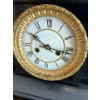 Image 2 : Heavy Solid (Cast Iron?) Antique Clock w/ Brass Accents, Waterbury, Cock Co. USA, Sept 13, 1898  