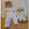 Image 1 : Brother and Sister Dressed Up Porcelain Dolls - Tallest is 24T 