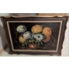 Image 1 : T. Hardy's Oil On Canvas Framed Floral Art In Antique Beveled Frame