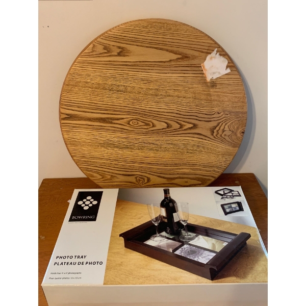 Photo Tray with 2 Lazy Susan's