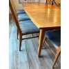 Image 6 : Vintage teak, dining room table. With 2 extensions and 10 padded chairs this is a beautiful peace of