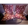 Image 1 : Two Outdoor Armchairs with Floral Cushions and Assorted Yard Maintenance Supplies