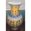 Image 1 : Yellow,  Blue & White Chinese Vase 14 h