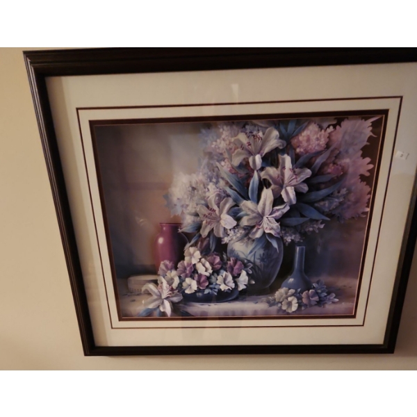 3D Collage Picture 3of Flowers 3.5 X 27, Framed Under Glass